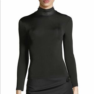 Helmut Lang Bondage Leather Turtleneck